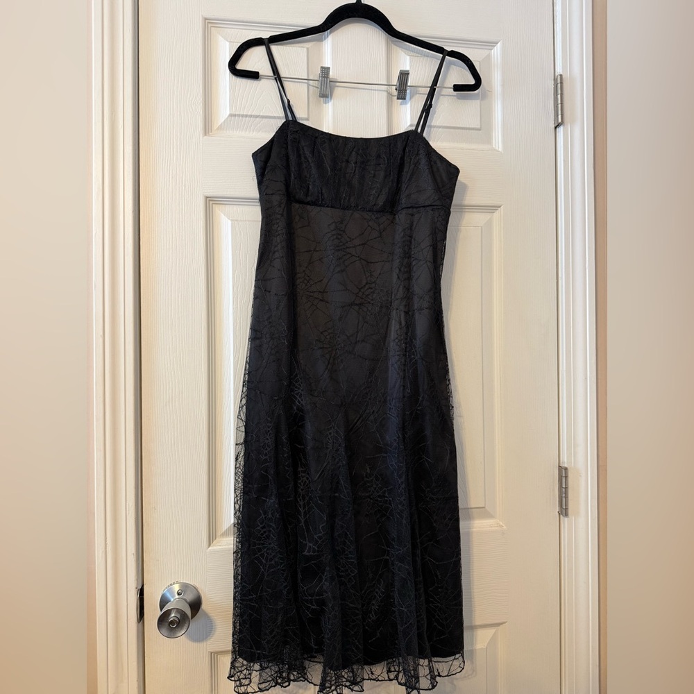 Spider mesh midi dress
